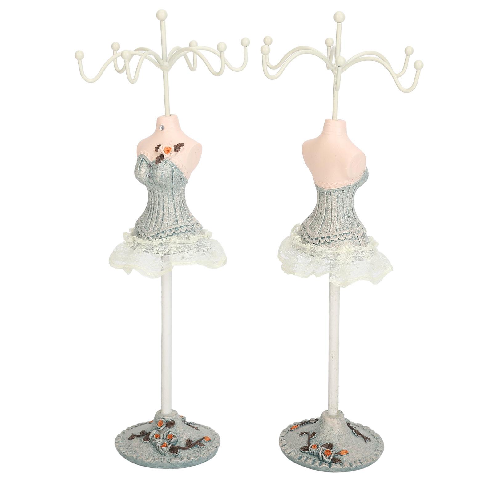 Model Dress Jewelry Display Stand Earring Necklace Hanging Hooks Stable Base Mannequin Necklace Display Stand for Bracelet Rings