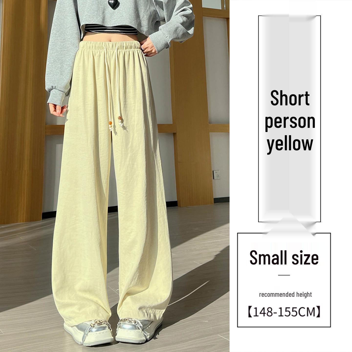 

Women s Spring 2026 High-Waist Wide-Leg Pants - Age-Reducing, Drawstring Casual Floor-Length Style for Petite Sizes Medium