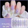 14Tips Fashion Gradient Nail Sticker Nail Art Stickers Wraps Full Making French Simple Self-Adh U1Y3