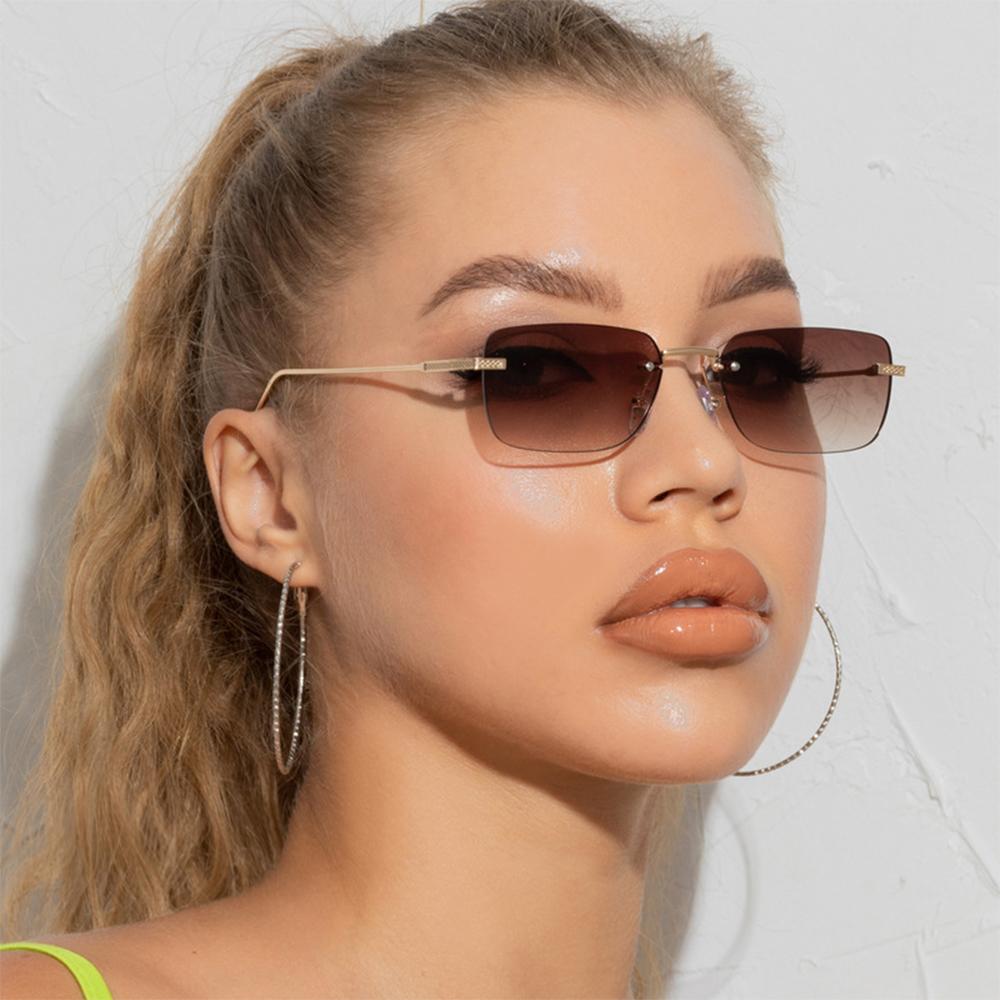Small Rectangle Square Sunglasses for Women Ins Style Street Shoot Eyewear  for Women