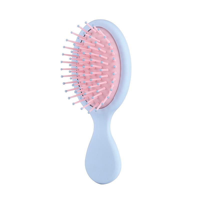 Macaron Mini Anti-Tangle Heart Cushion Brush - Portable, Cute, and Girly Massage Comb