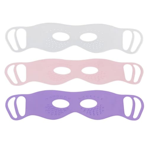 1-Piece Silicone Massage Eye Mask, Ear-Hook Reusable Eye Mask, Soft Eye Massager for Relieving Eye Fatigue and Improves Dark Circles, Eye Mask Fixatio