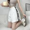 Bow Active Everyday Shorts for Women In Summer Thin Updated Style for Wear Quick-drying Wide-leg Everyday Striped Three-point Pants