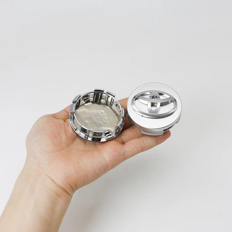 4Pcs 57mm 62mm ABS Car Wheel Center Hub Caps Hub cap Cover Badge Car Emblem For Toyota C-hr Prado Prius Avensis Rav4 Yaris Hilux