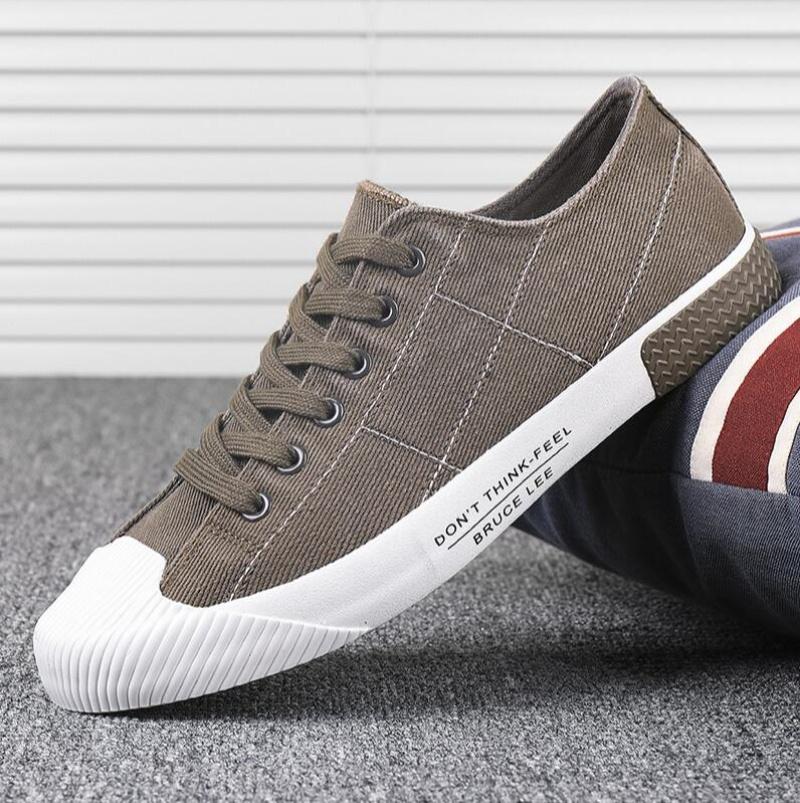 summer New Men's Low-cut Canvas Shoes Students Lace-up Casual Shoe