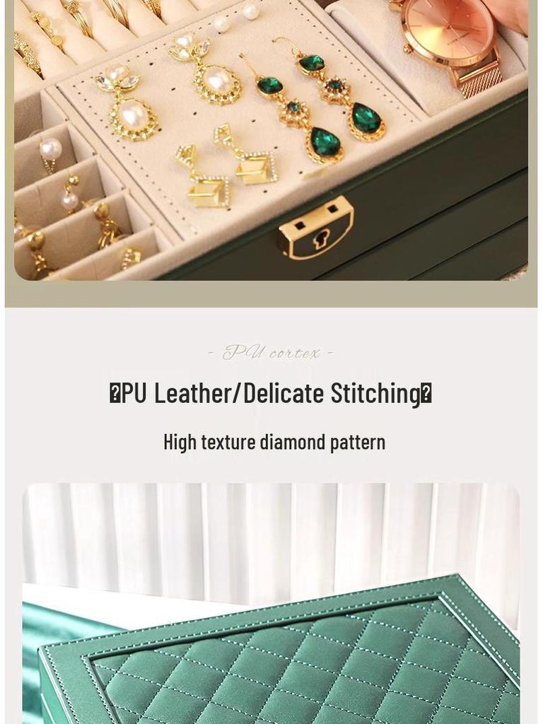 Luxury Anti-Oxidation Jewelry Storage Box: Large Capacity for Rings, Earrings, Necklaces, and Bracelets