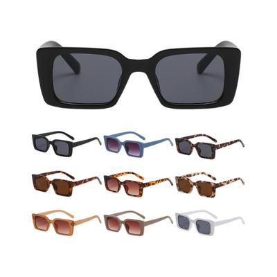 UV400 Small Frame Gradient Leopard Sun Glasses Square Sunglasses Shades Rectangle