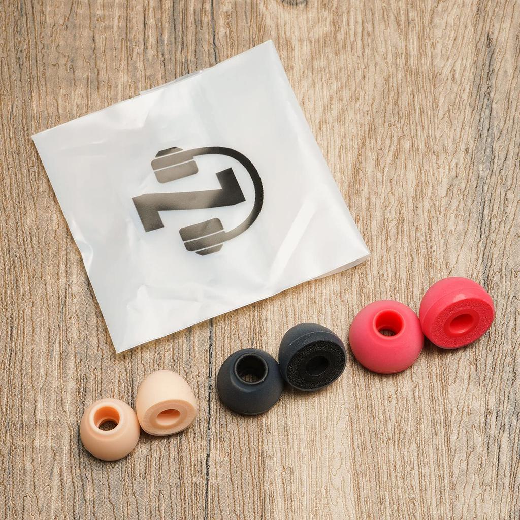 HiFiGo SeeAudio X Zeos Render Earbuds with Memory Foam Silicone Eartips for Comfort and Isolation in-Ear Monitor Earphones (Red-L (3 Pairs))