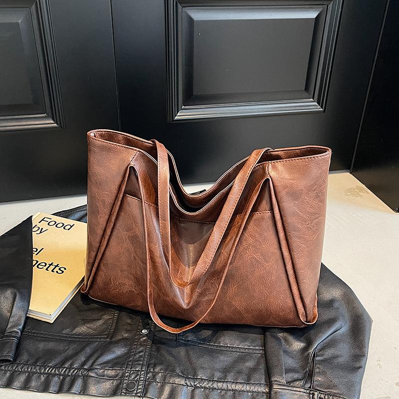 Damer Vintage Pendler Skulderveske Stor Kapasitet Pendler Tote Bag Reiseveske Tide