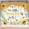 Cartoon Little Bee Theme Background Kids Birthday Party Decoration Honey Sunflowers Daisy Backdrop Newborn Baby Shower Supplies