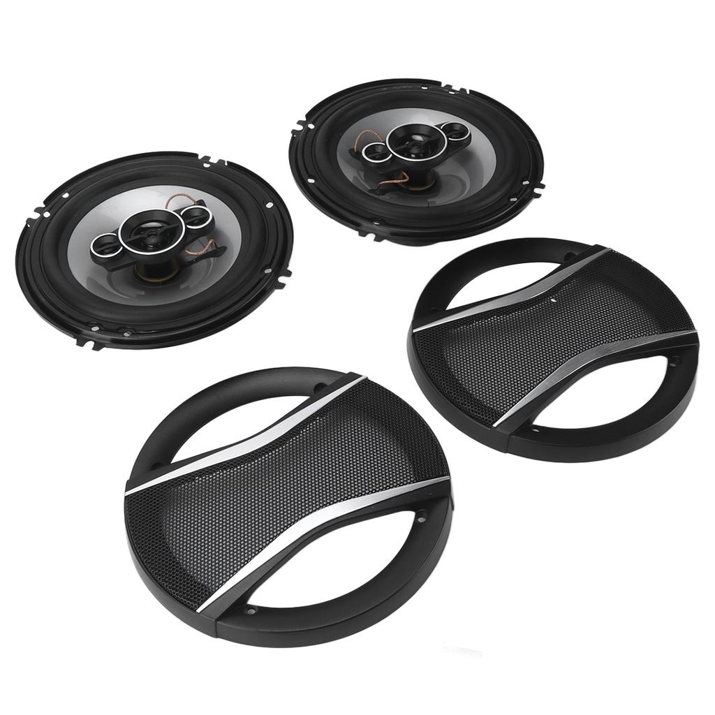 Pair Car Audio Speaker 6.5in Full Frequency 35hz‑22khz 91dB 4 Ohm  Round Universal Moisture Proof