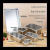 NHZHIW Rectangular Stainless Steel Food Pan with Lid