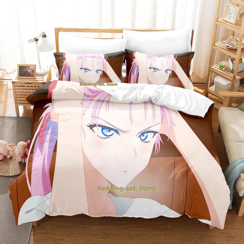 New Shikimori's Not Just A Cutie Bedding Set Cartoon Anime three-piece Set Adult Kid Bedroom Duvetcover Sets Camas Dormitorio