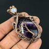 Handmade Tree of Life Copper Wire Wrapped Amethyst & Moonstone Pendant Necklace