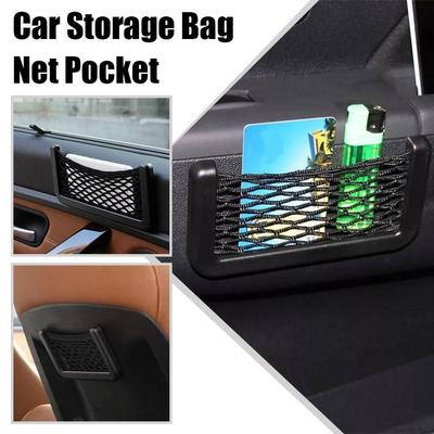 Universal Car Seat Side Organizer Mesh Storage Bag Net Mobile Accessories Multi Flexible Phone Function Pocket Auto Net Hol K5Z9