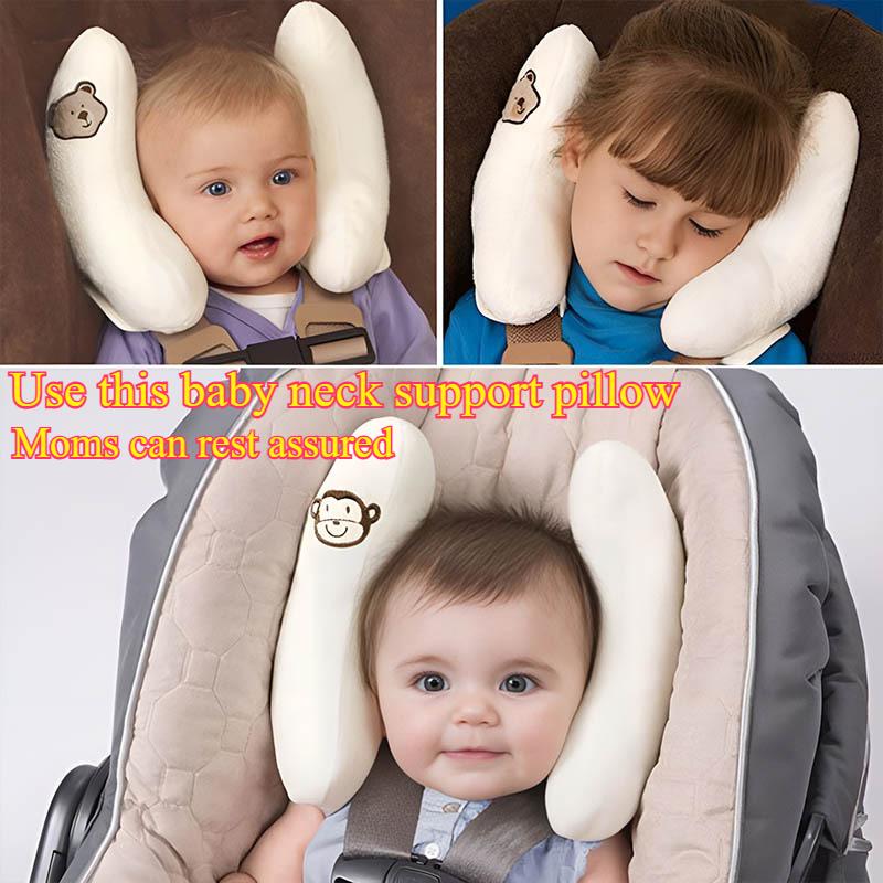 Babystol Hodestøtte Baby Nakkepute Vogn Hode Fiksert Beskyttende Hode Bananpute