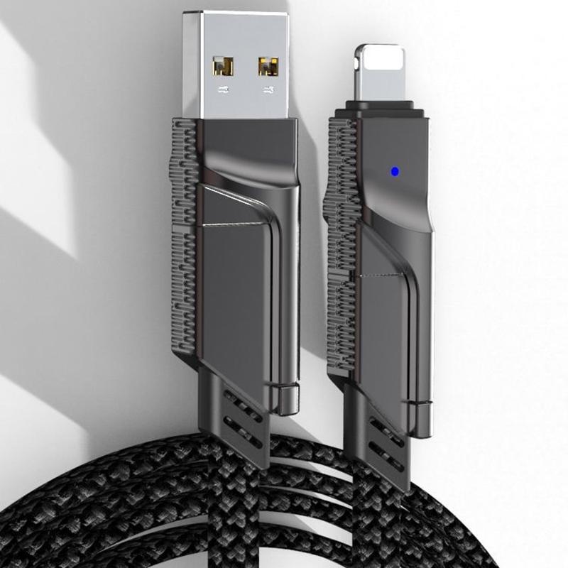 4 In 1 66W Usb Type C Fast Charging Data Cable Cord Pd 27W For Iphone 15 Samsung Xiaomi Multi Port Mecha Quick Charge Wire Line