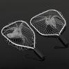 Mesh Fabric Fishing Net Mesh Alloy Material 30cm Square Fishing Landing Net Large Capacity Anti-hook Fishing Tool Accessories