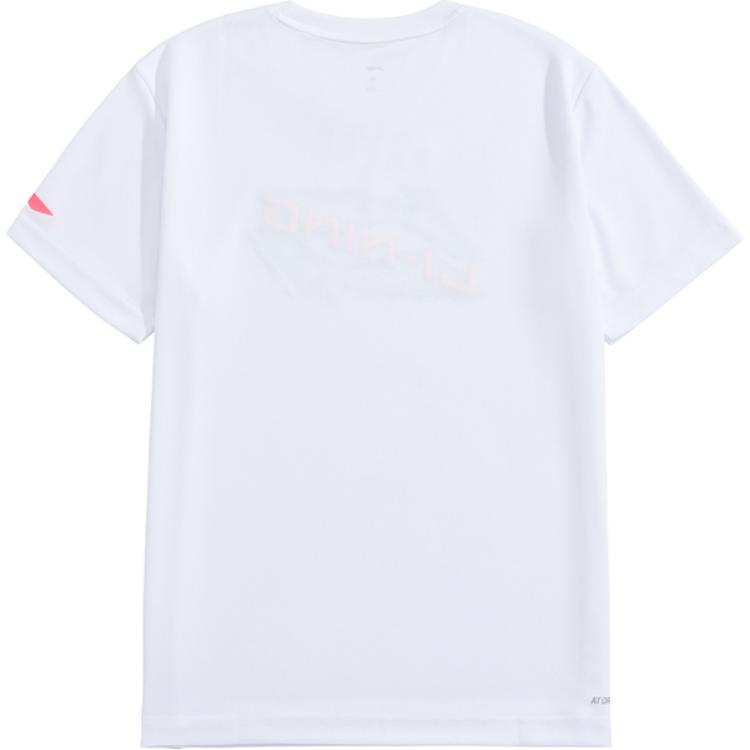 Li-Ning Comfortable Breathable Versatile Short Sleeve T-Shirt Unisex Tops Standard-White AHSU955-2