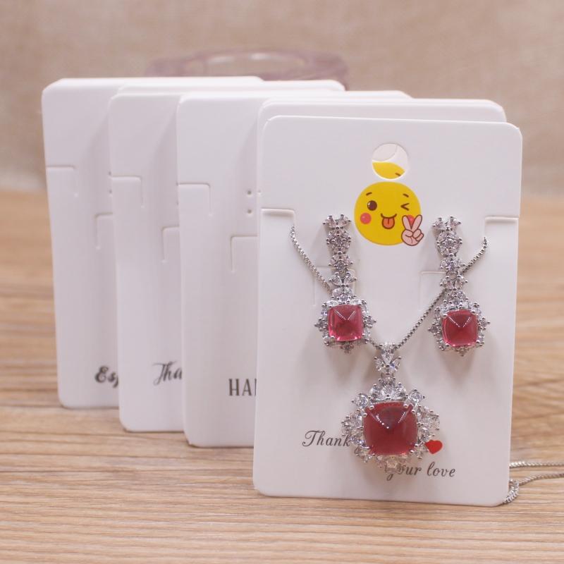Hot sale 50Pcs Multi-Style Jewelry set package Card 6*9cm Flower/ marbling design necklace earring pendant package card