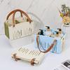 Foldable Bath Basket Portable Shower Organizer With Drainage Holes For Travel Camping Home Collapsible Storage Box