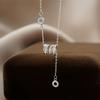 Collar De Plata De Ley 999 Con Colgante De Cintura Pequeña Y Diamantes Para Mujer
