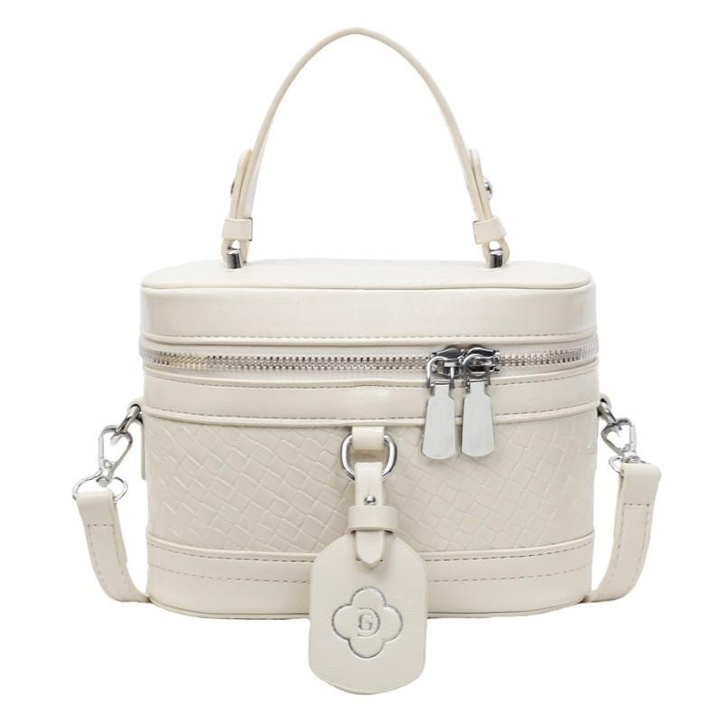 Woven Single Texture Shoulder Crossbody Bag Solid Color Handbag Women Fashion