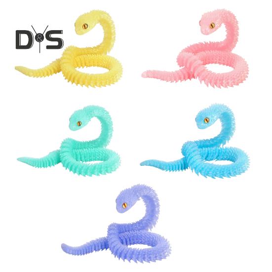 30cm/40cm/60cm 3D Printed Snake Ornament Movable Joints Bedside Table Snake Figurine Prank Toy Desk Decor