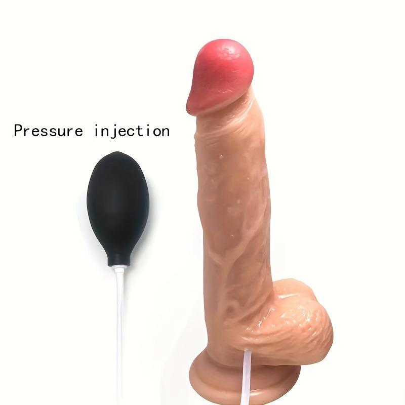 8,7-calowy realistyczny tryskajacy penis dildo - realistyczny penis do stymulacji punktu G, wytrysk analny, zabawa dla par - miękka, elastyczna, bezpieczna dla ciała zabawka seksualna dla kobiet
