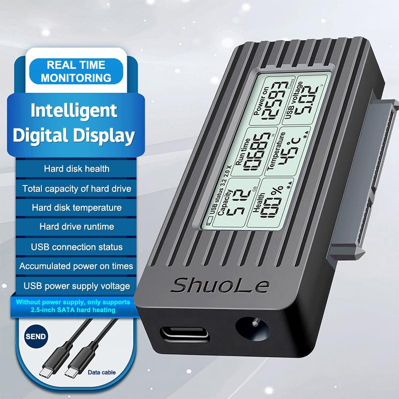 

Кабель-адаптер USB на SATA для SSD HDD жесткого диска, внешний адаптер с цифровым дисплеем, конвертер USB 3.2 3.0 на SATA A7