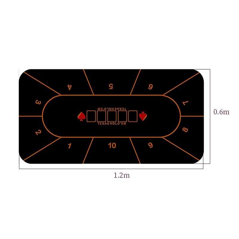 60x120cm Anti-slip Poker Layout Mat Texas Hold'em Table Pad Rubber Poker Table Mouse Mat Office Keyboard Gaming Tablecloth