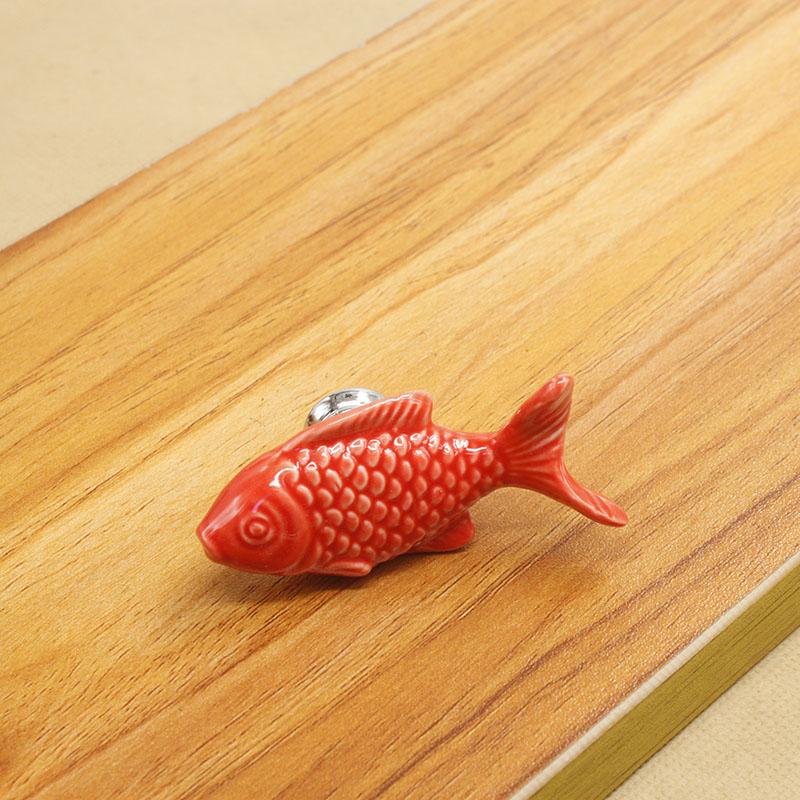 KAK Kinder Schubladengriffe Fischform Keramikgriffe für Kinderzimmer Küchenschrankgriffe Schrankknöpfe Möbelbeschläge