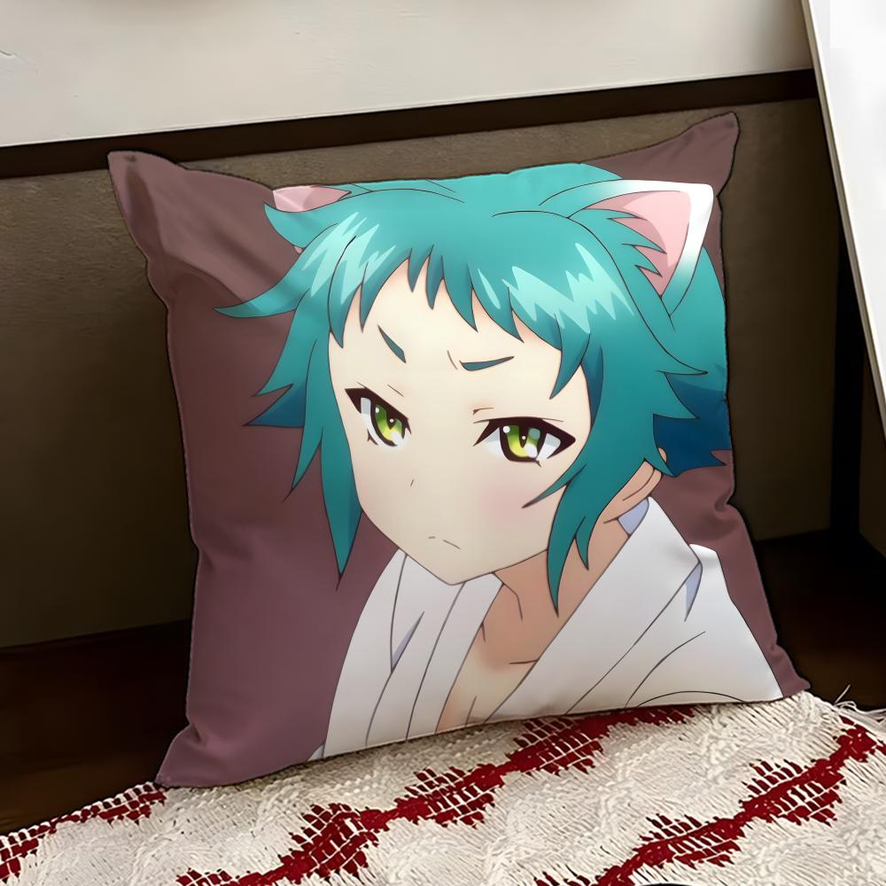 Anime YYuragisou No Yuunasan Cushion Cover Reversible Soft Durable Pillow Cover Home  Car MultiScene Use for Daily Comfort