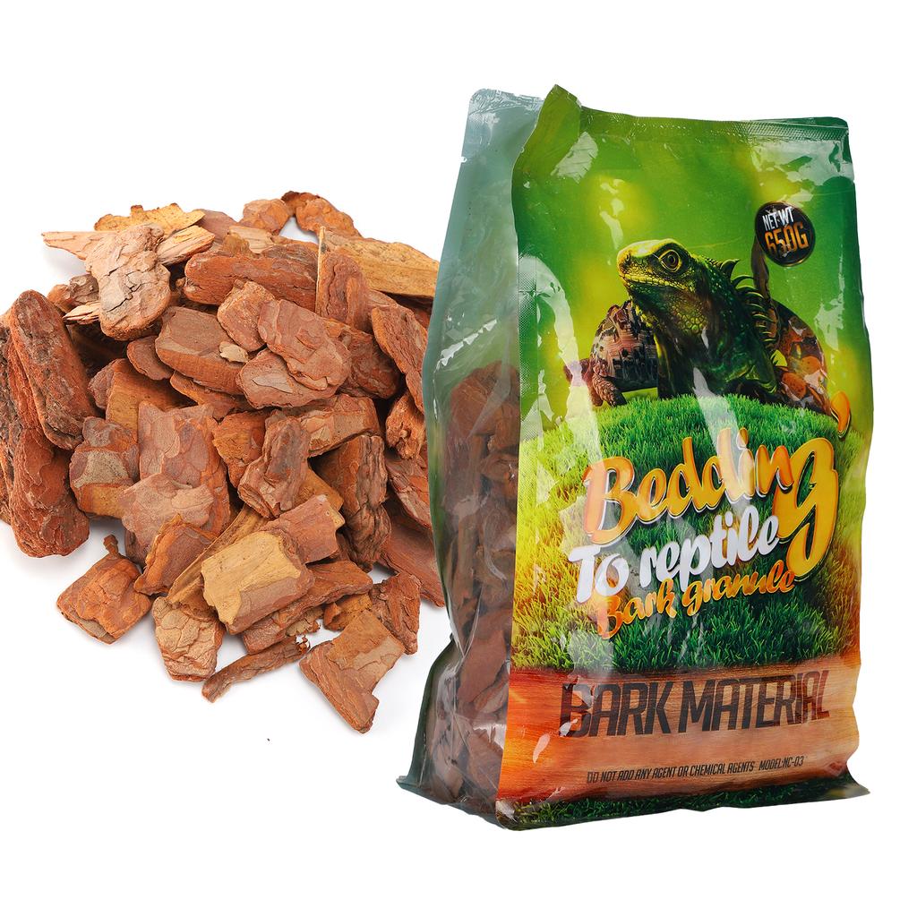 650g Bag Forest Terrain Bark Fine Chips Natural Wood Log Terrain Substrate for ReptilesLarge Particles