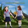 ASK JUNIOR Girls' Summer Polo T-Shirt & Pleated Skirt Set