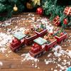 Santa Claus Christmas Train Ornament Home Desktop Window Resin Crafts Christmas Decoration