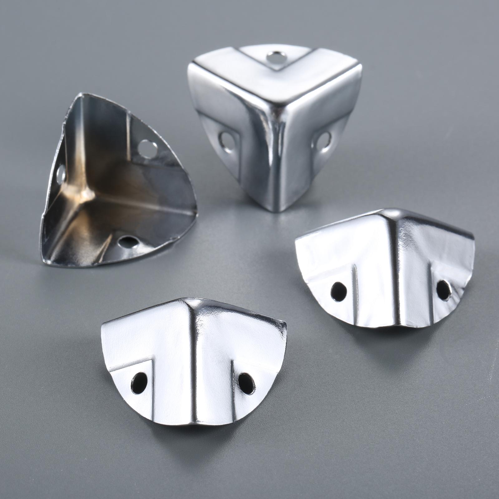 

4pcs/set Metal Box Corners Protector 23mm/28mm Triangle Scalloped Code Pressed Bumps Decor Luggage Aluminum Suitcase Toolbox