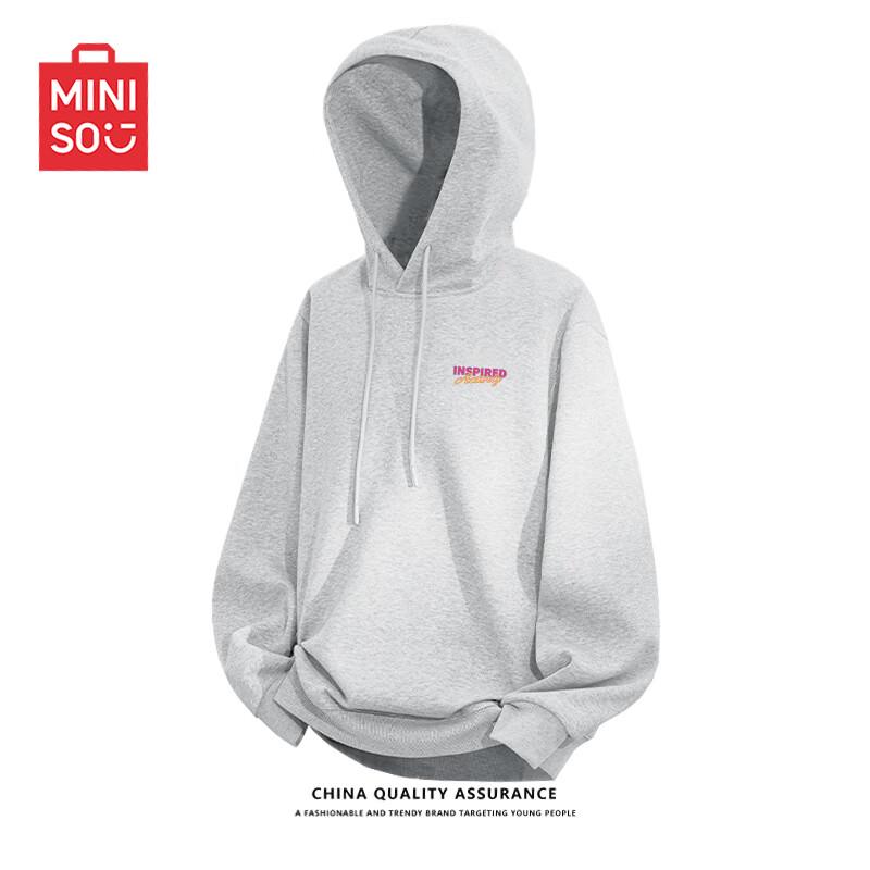 MINISO Men's Heavyweight Casual Hooded Sweatshirt