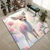 1PC Flower crowned fawn amid pastel blossoms Carpet for Living Room Bedroom Sofa Home Decor Rus Non-slip Floor Mat Luxury Gift