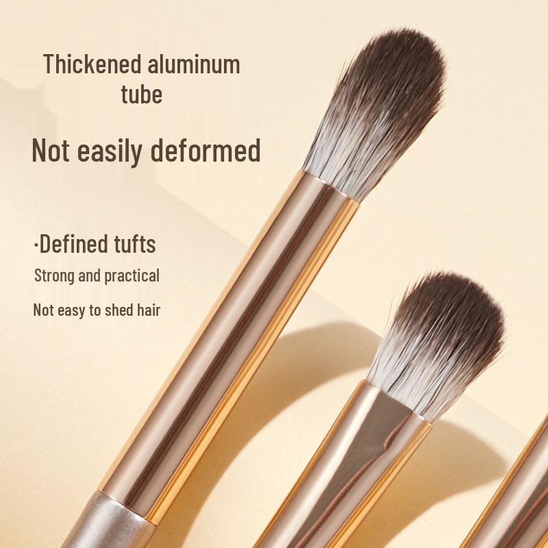 15-piece Makeup Brush Set: Eye, Stippling, Blush, Lip, Scythe-shaped, Eyeshadow, Nose Shadow, Full Setting Brushes
