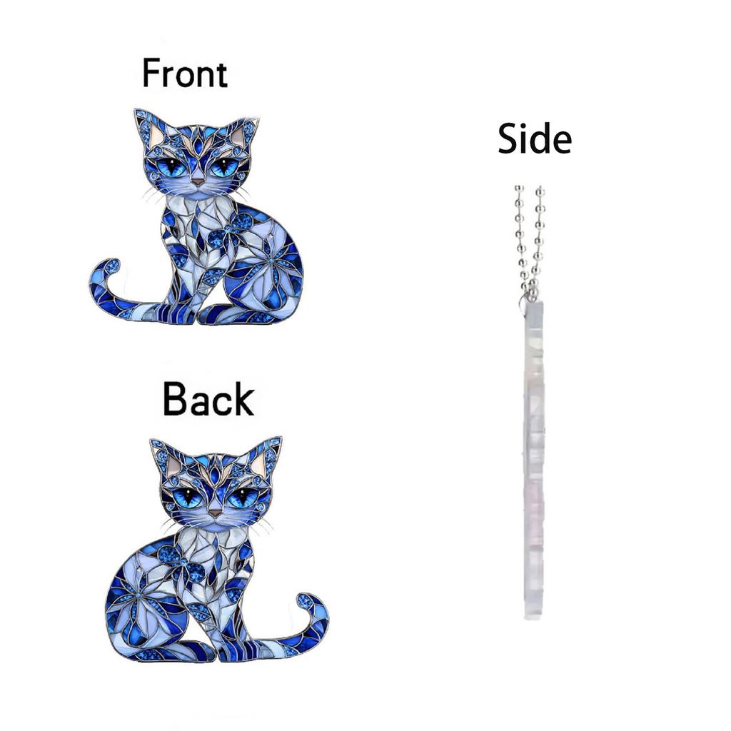 2D Acrylic Blue Light Catcher Decorative Pendant