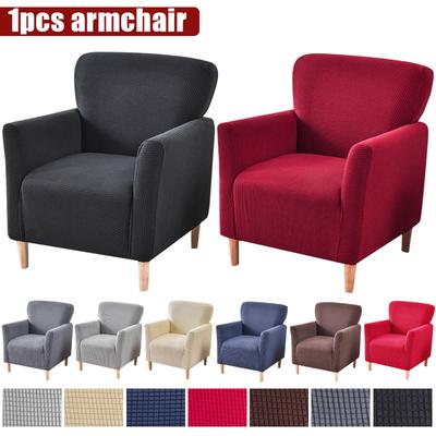 Housse de fauteuil de banquet Housse de chaise en jacquard extensible Housse de canapé 1 pièce Housse de fauteuil souple Housse de canapé simple Protection de meubles pour salon