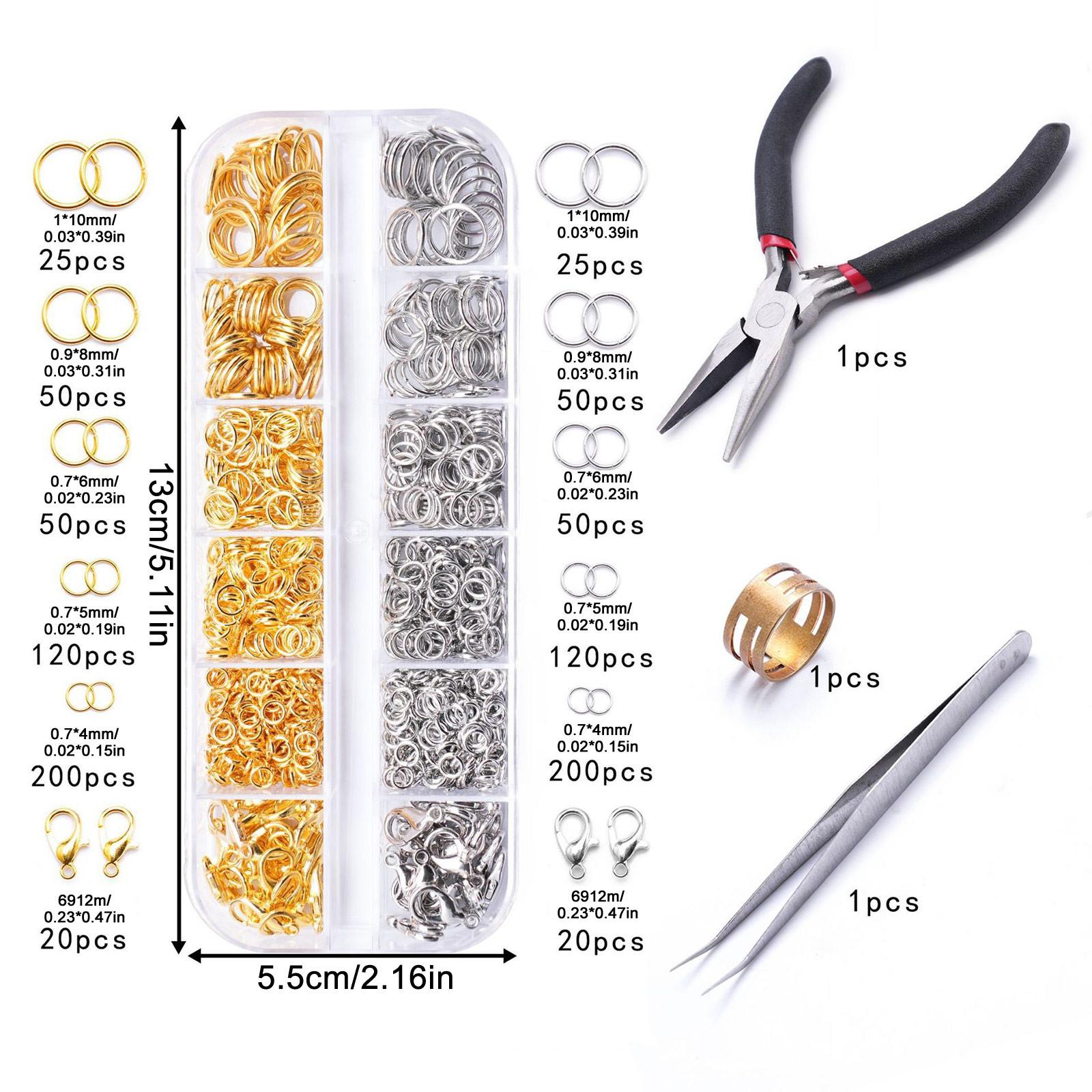 

Набор для изготовления украшений своими руками – 12-секционная коробка с соединительными кольцами, застежками-лобстерами и инструментами для бисероплетения и крафтовых проектов One Size