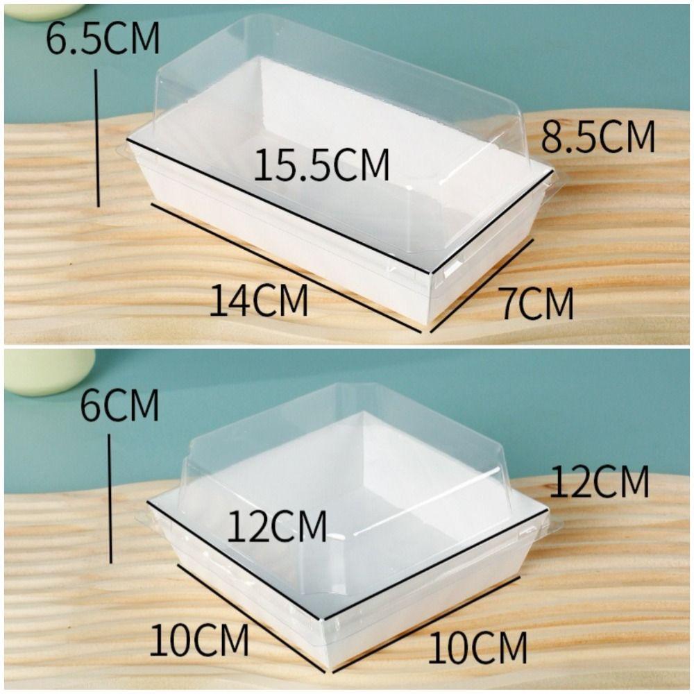 20pcs Food Packaging Clear Lid Packaging Box With Clear Lid Disposable Food Box  Cake