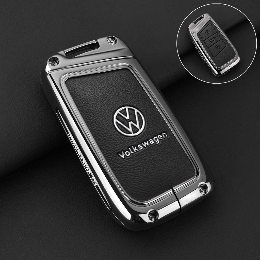 Zinc Alloy Car Key Case Protection Cover Shell Fob For Volkswagen VW Polo Golf7 MK7 Tiguan Passat Jetta E-golf MK2 T-roc T-cross UF6
