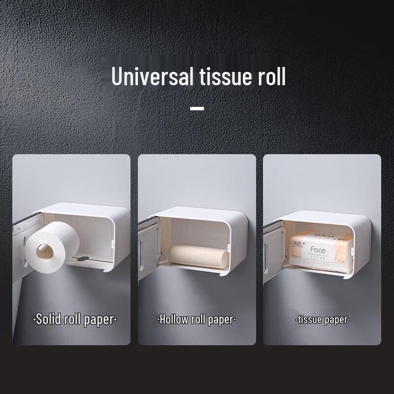 ecoco Wall-Mounted Bathroom Tissue Holder with Storage Shelf