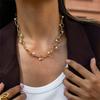 Fashionable Simulated Pearls Charm Necklace Lightweight Design Daily Wear Formal Event Collarbone Chain Gift