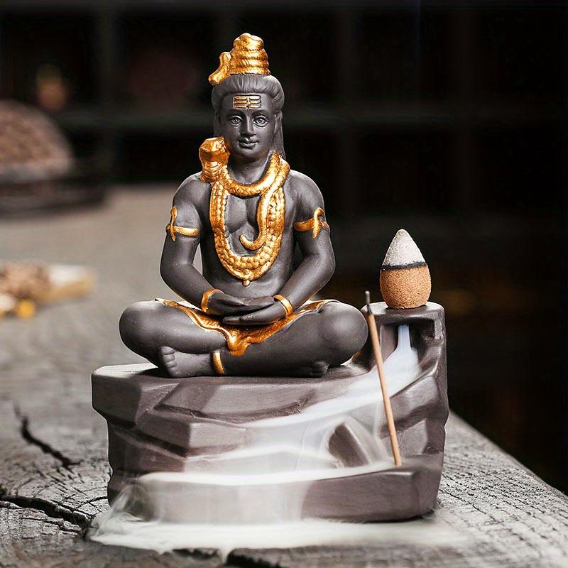 

1pc MiniDeal Zen Shiva Backflow Incense Burner with Lucky Feng Shui Buddha Statue –Home Decor for Meditation&Spiritual Healing