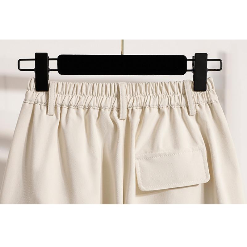 DIMANAF 2026 Plus Size Spring Summer Women Pants Elastic Waist Oversize Fashion Casual Long Pants Solid