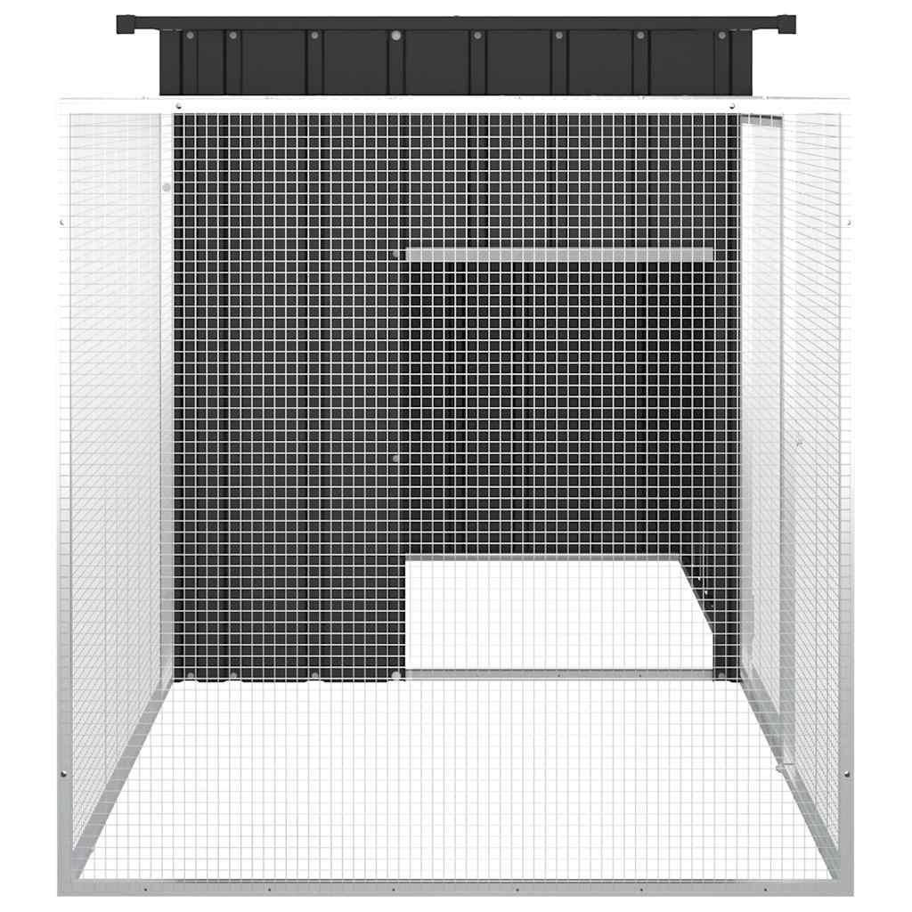 Vidaxl Chicken Coop, Anthracite, 200X91X100 Cm, Steel